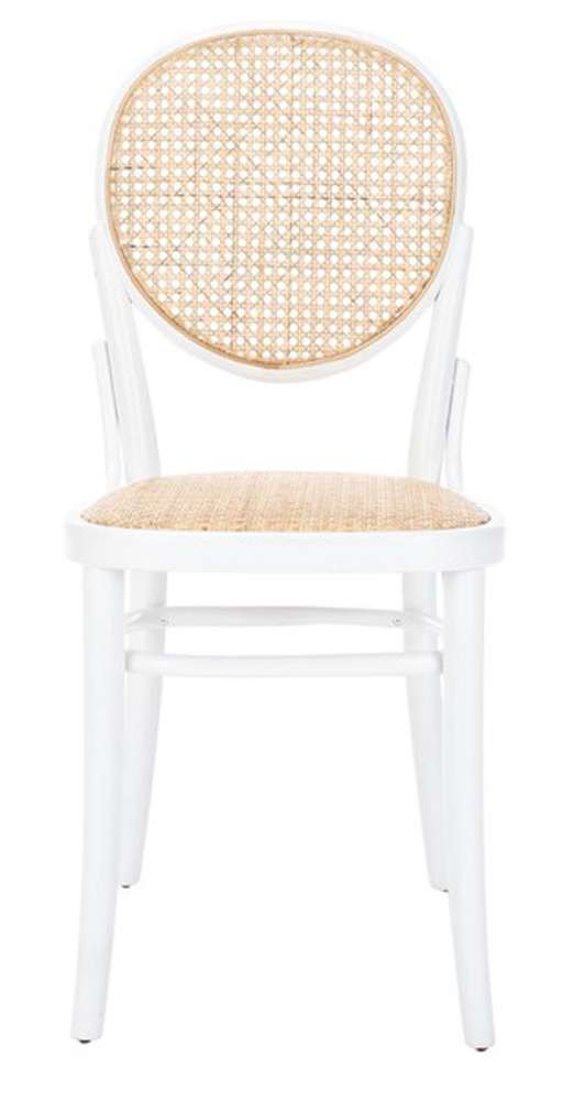 Safavieh - Sonia Cane Dining  Chair - White - Natural  (Set of 2) - DCH9504A-SET2 veiw 1