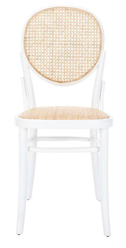 Safavieh - Sonia Cane Dining  Chair - White - Natural  (Set of 2) - DCH9504A-SET2 veiw 1