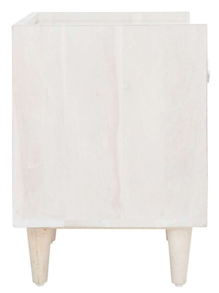 Safavieh - Tahseen Parquet Nightstand - White Washed - Silver - NST9004B veiw 4