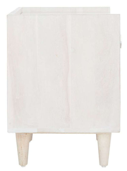 Safavieh - Tahseen Parquet Nightstand - White Washed - Silver - NST9004B veiw 4