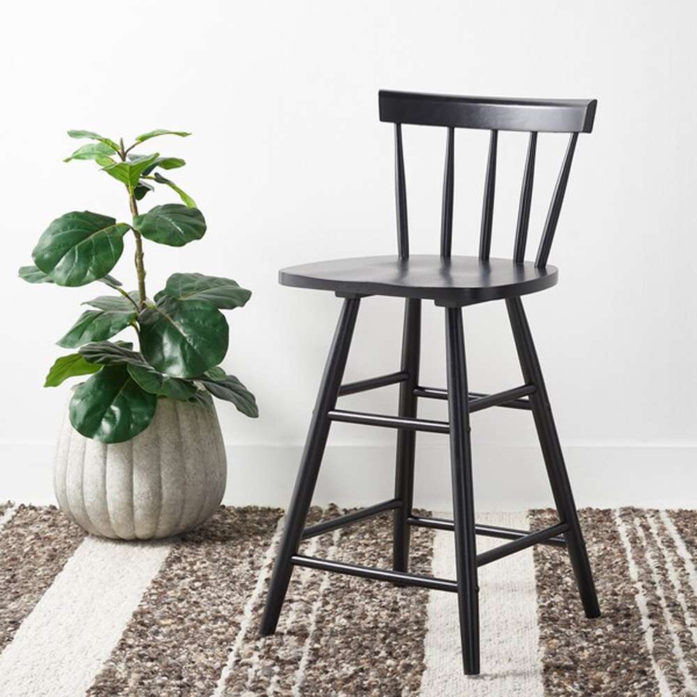 Safavieh - Tally Wood Counter Stool - Black - BST1401A veiw 2