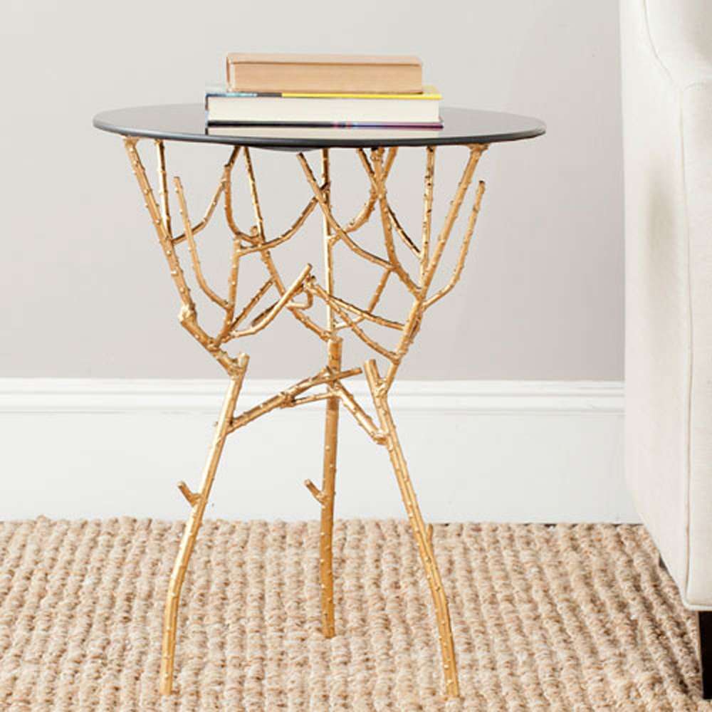 Safavieh - Tara Accent Table - Gold - Black - FOX2520B veiw 1