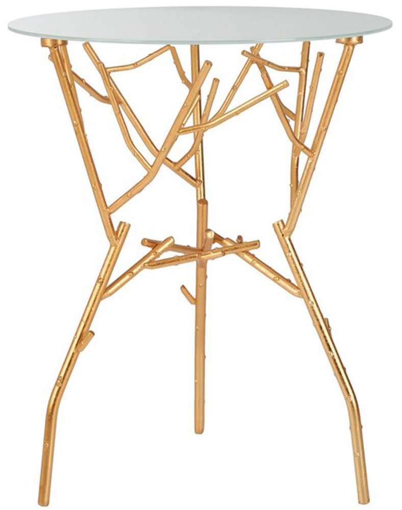 Safavieh - Tara Accent Table - Gold - White - FOX2520A veiw 1