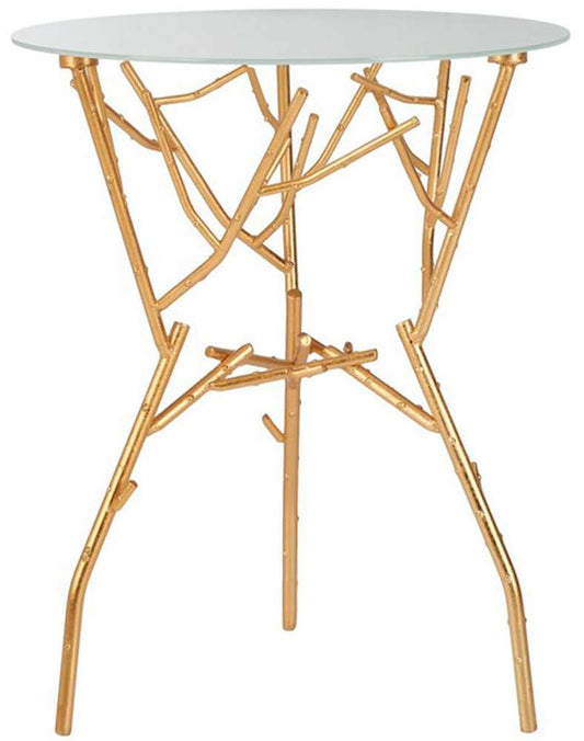 Safavieh - Tara Accent Table - Gold - White - FOX2520A veiw 1