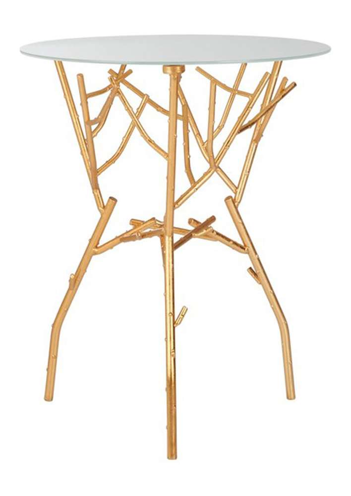 Safavieh - Tara Accent Table - Gold - White - FOX2520A veiw 3