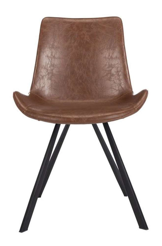 Safavieh - Terra Accent Chair - Light Brown - Black  (Set of 2) - ACH7004C-SET2 veiw 1
