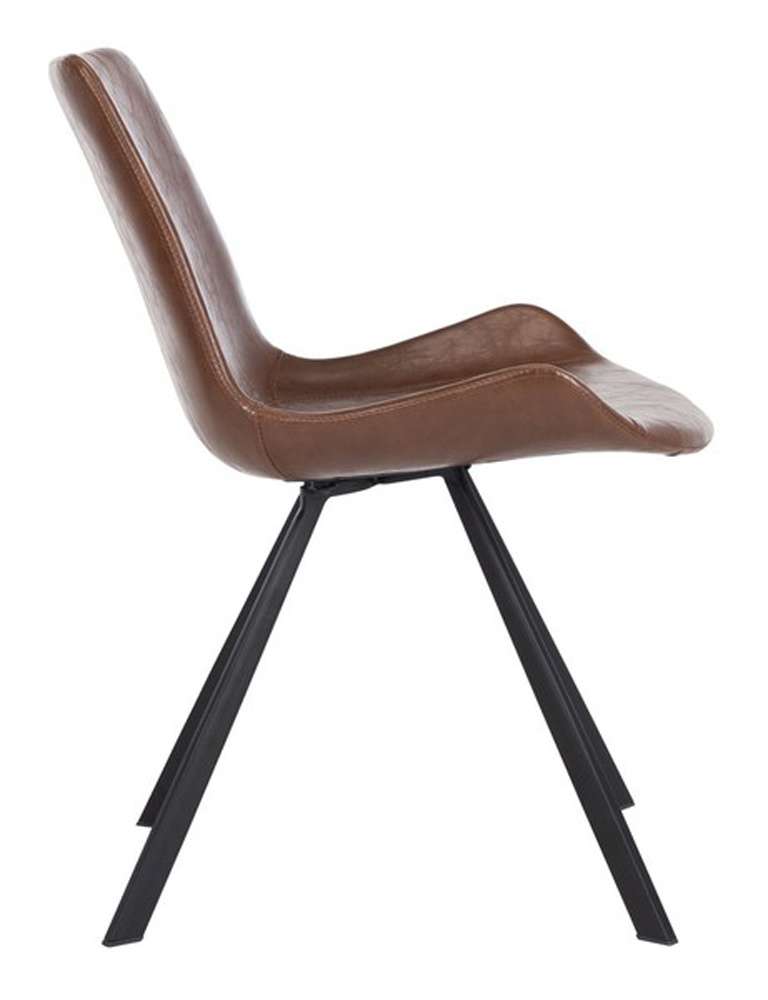 Safavieh - Terra Accent Chair - Light Brown - Black  (Set of 2) - ACH7004C-SET2 veiw 4