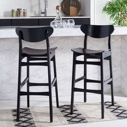 Safavieh - Thaxton Bar Stool - Black  (Set of 2) - BST1500B-SET2 veiw 2
