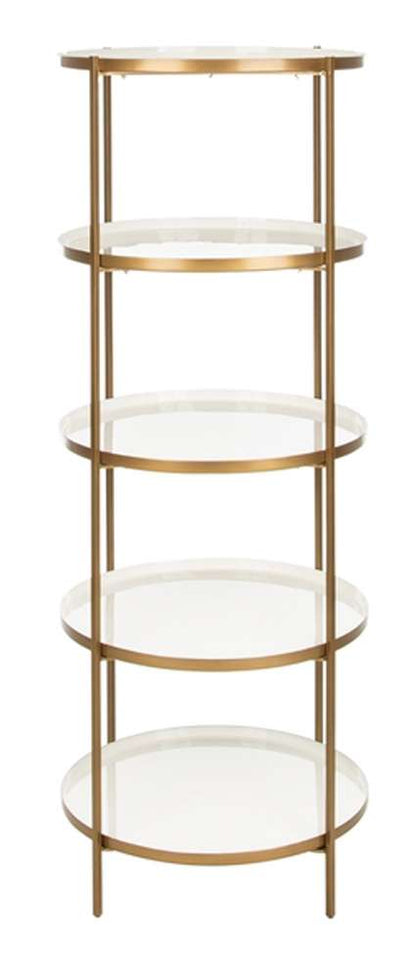Safavieh - Tia Round 5 Tier Etagere - White - Brass - ETG3202A veiw 3