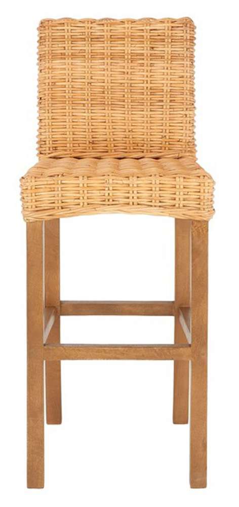 Safavieh - Tobie Rattan Bar Stool - Natural - Golden Brown - BST6500A veiw 1