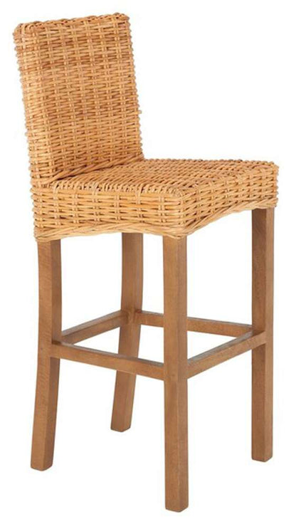 Safavieh - Tobie Rattan Bar Stool - Natural - Golden Brown - BST6500A veiw 3