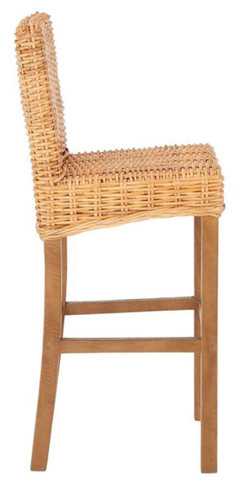 Safavieh - Tobie Rattan Bar Stool - Natural - Golden Brown - BST6500A veiw 4
