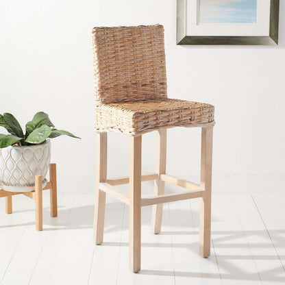Safavieh - Tobie Rattan Bar Stool - White Washed - BST6500D veiw 2