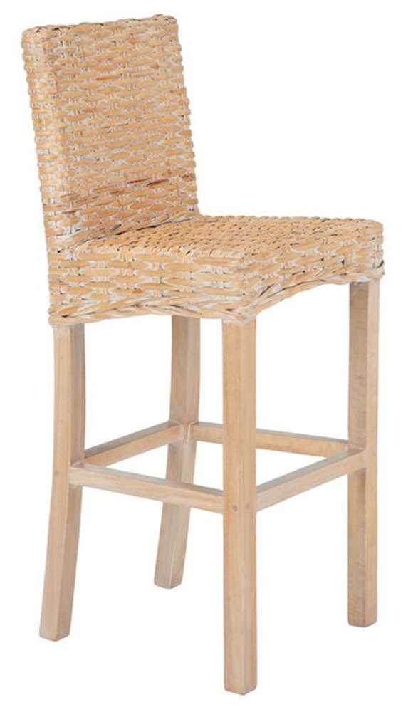 Safavieh - Tobie Rattan Bar Stool - White Washed - BST6500D veiw 3