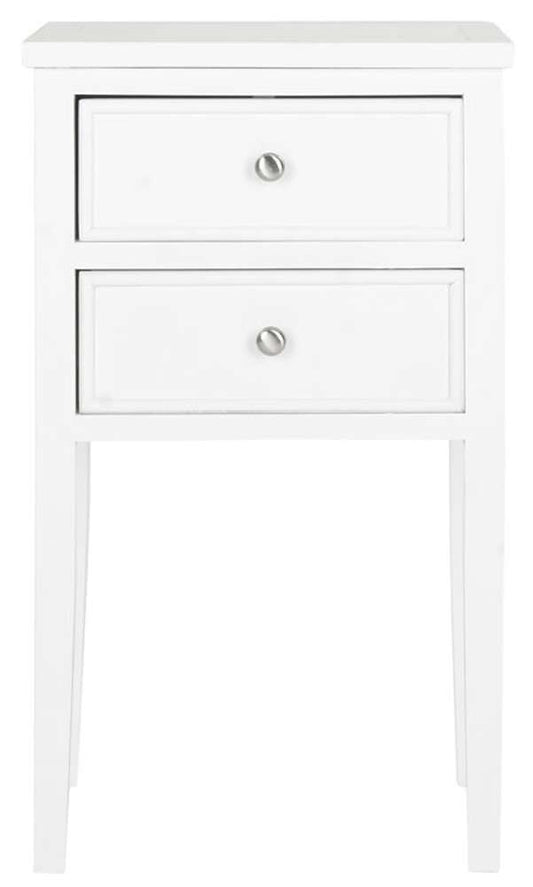 Safavieh - Toby Accent Table W Storage Drwrs - White - AMH6625E veiw 1