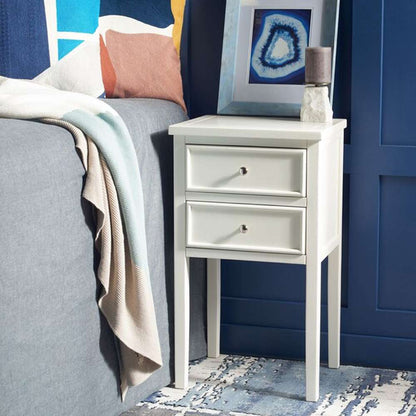 Safavieh - Toby Accent Table W Storage Drwrs - White - AMH6625E veiw 3