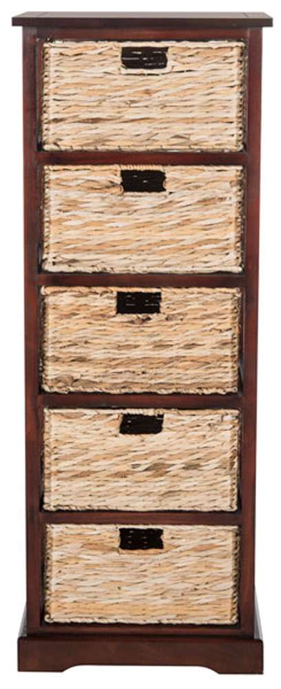 Safavieh - Vedette 5 Basket Storage Tower - Cherry - AMH5739C veiw 1
