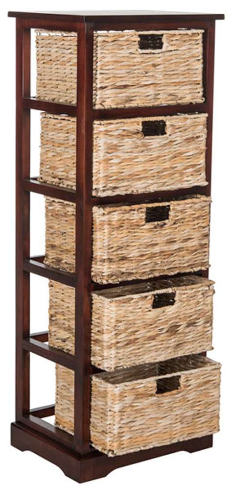 Safavieh - Vedette 5 Basket Storage Tower - Cherry - AMH5739C veiw 3
