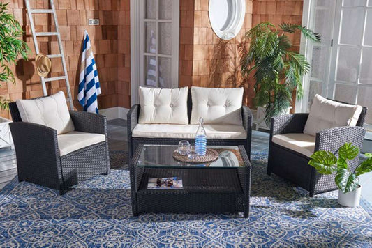 Safavieh - Vellor 4Pc Living Set - Black - Beige - PAT7516A veiw 2