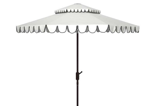 Safavieh - Venice 9Ft Double Top Umbrella - White - Black - PAT8210E veiw 1