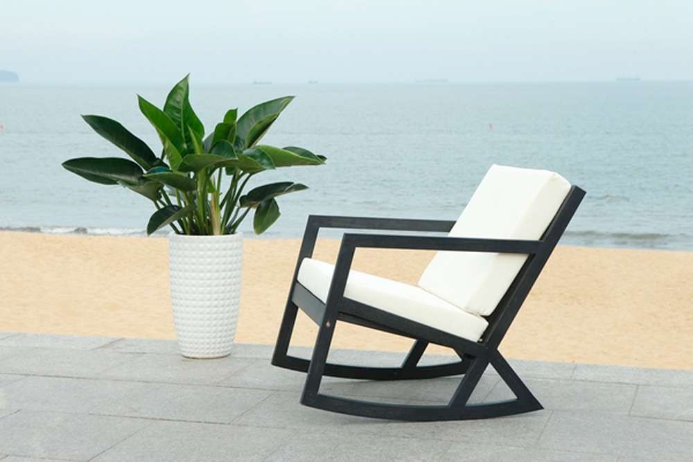 Safavieh - Vernon Rocking Chair - Black - Beige - PAT7013F veiw 2