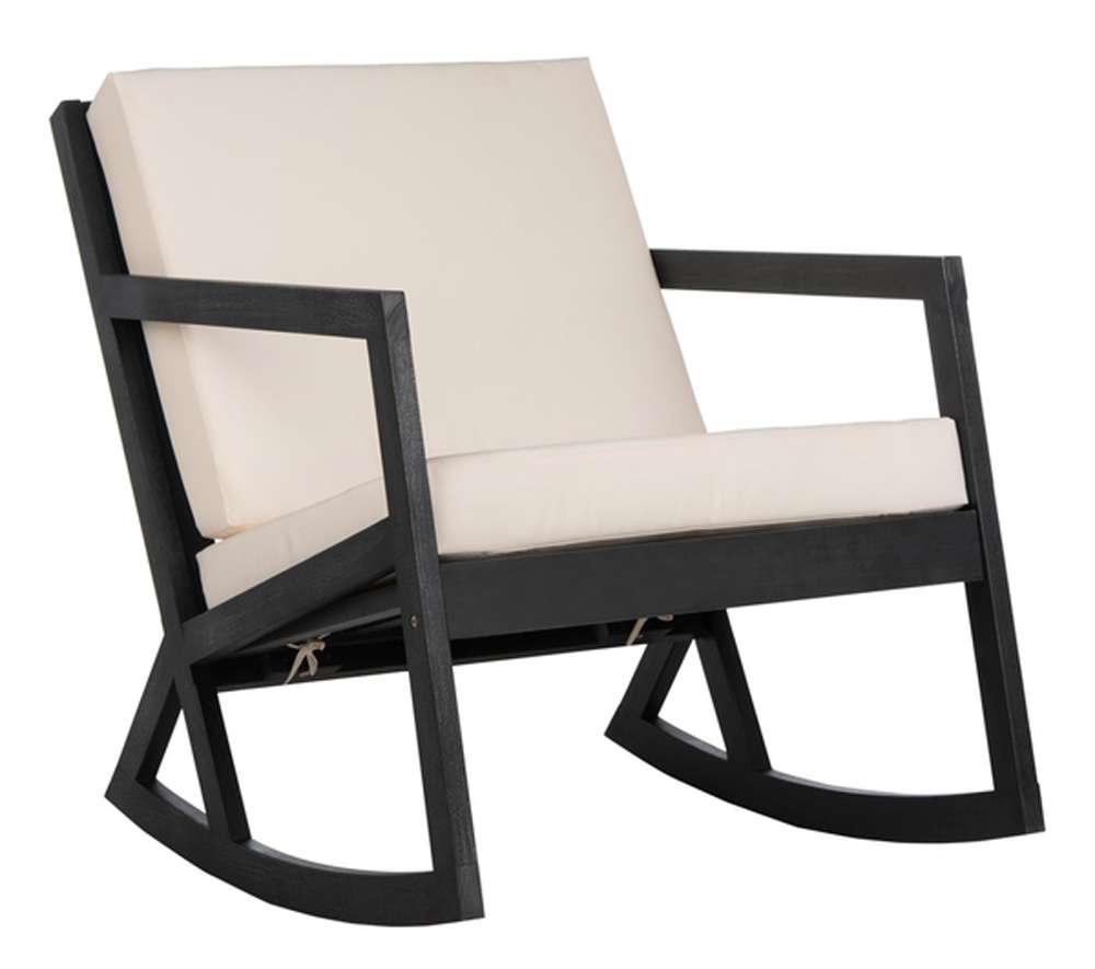 Safavieh - Vernon Rocking Chair - Black - Beige - PAT7013F veiw 3