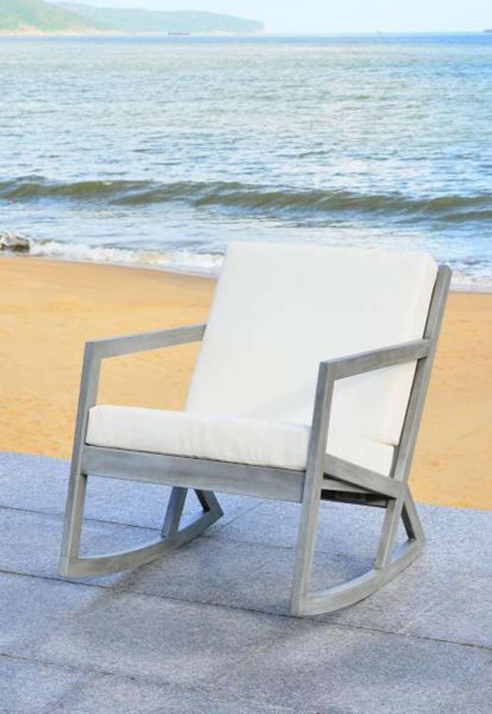 Safavieh - Vernon Rocking Chair - Grey - Beige - PAT7013E veiw 2