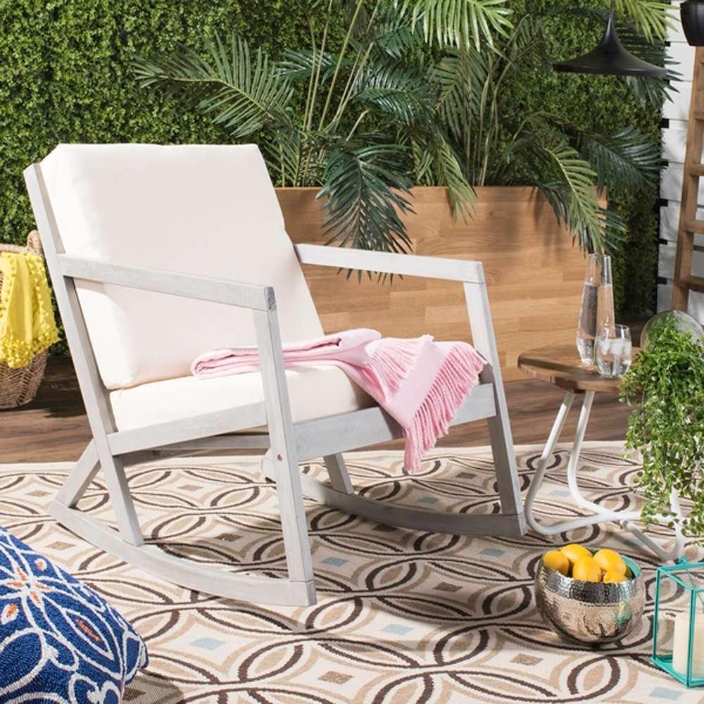 Safavieh - Vernon Rocking Chair - Grey - Beige - PAT7013E veiw 3