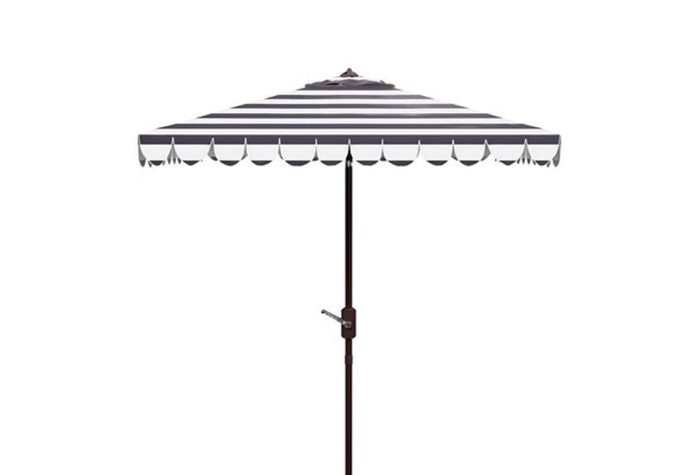 Safavieh - Vienna 7.5Square Umbrella - Black - White - PAT8411D veiw 1