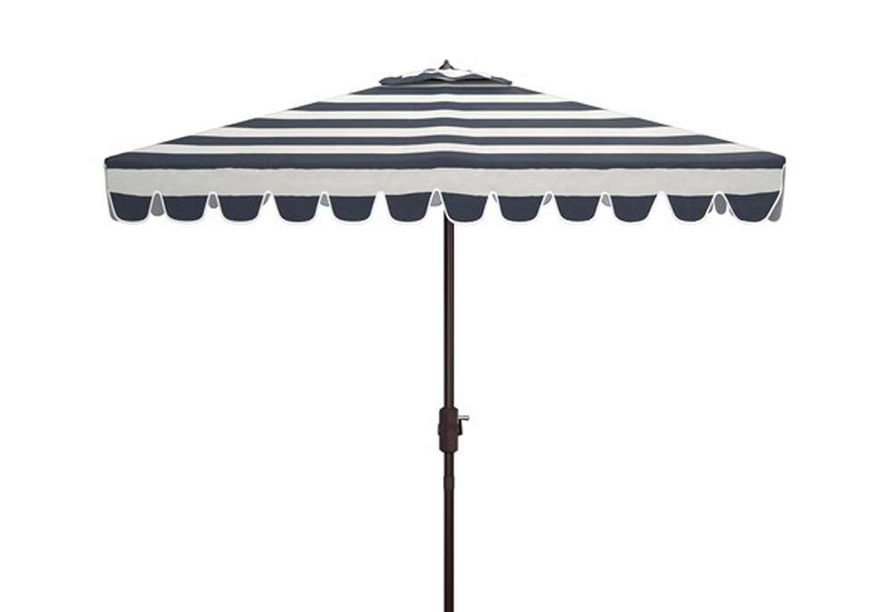 Safavieh - Vienna 7.5Square Umbrella - Navy - White - PAT8411C veiw 1