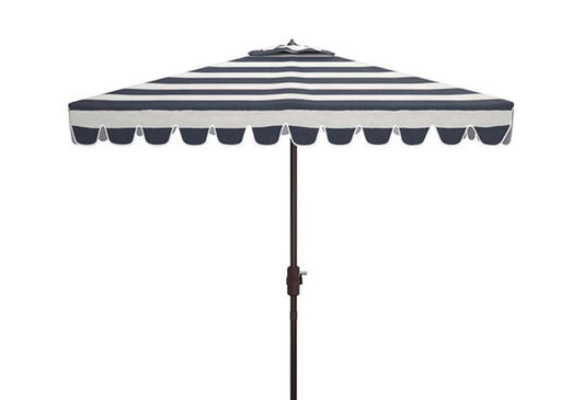 Safavieh - Vienna 7.5Square Umbrella - Navy - White - PAT8411C veiw 1
