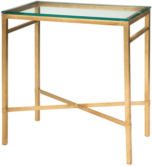 Safavieh - Viggo Chairside Table - Gold - Glass - AMH8300A veiw 2