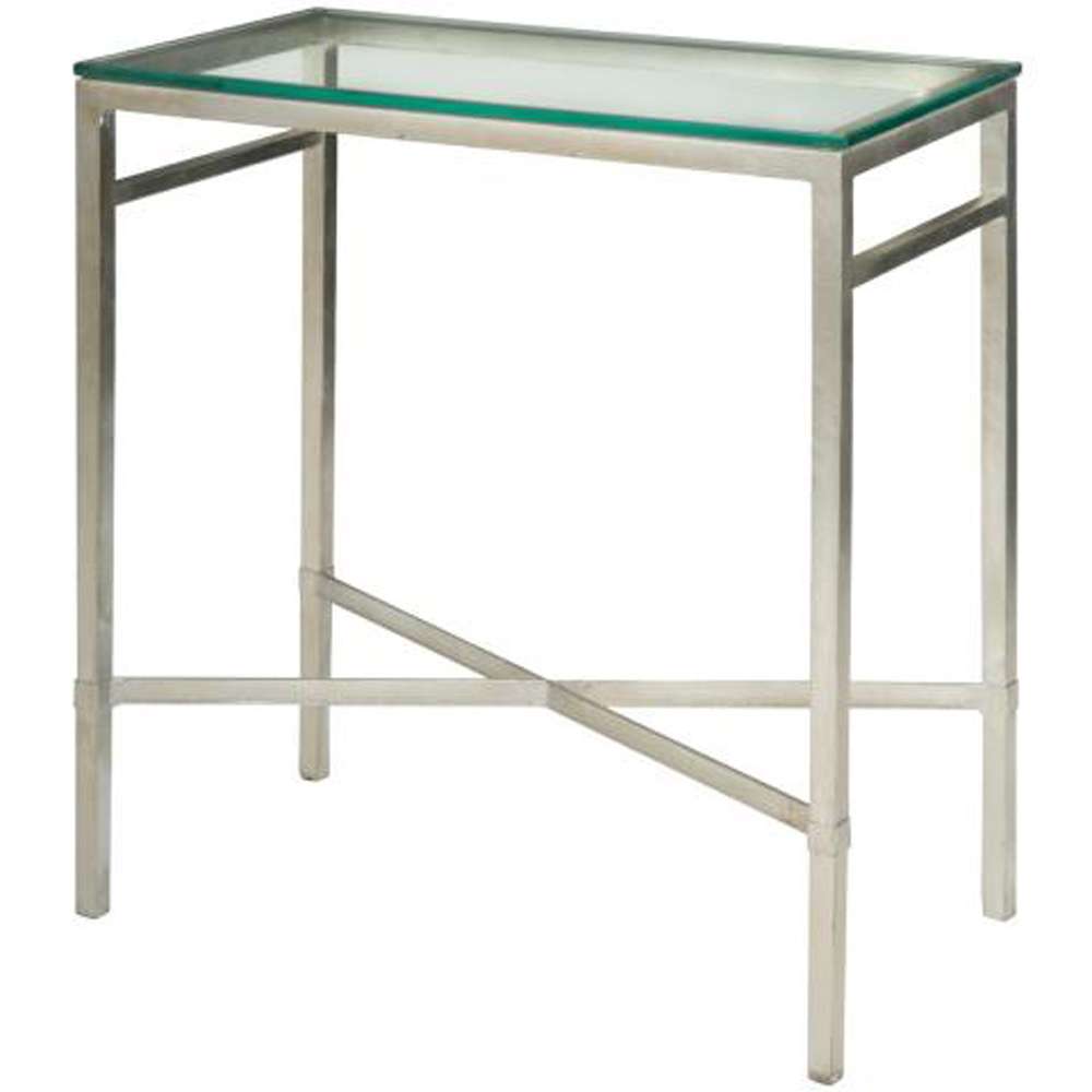 Safavieh - Viggo Chairside Table - Silver - Glass - AMH8300B veiw 2