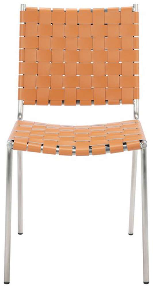 Safavieh - Wesson Woven Dining Chair - Cognac - Silver  (Set of 2) - DCH3005A-SET2 veiw 1