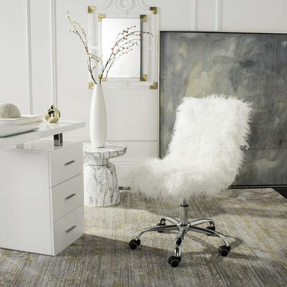 Safavieh - Whitney Swivel Office Chair - White - Chrome - OCH4505A veiw 3