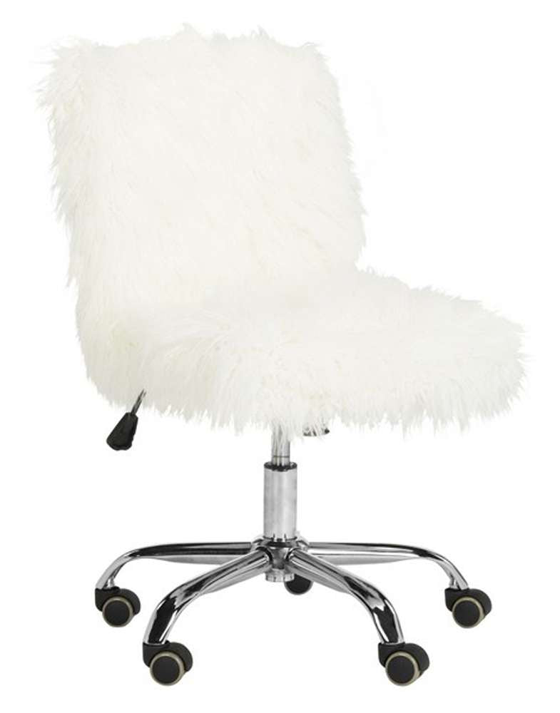 Safavieh - Whitney Swivel Office Chair - White - Chrome - OCH4505A veiw 4