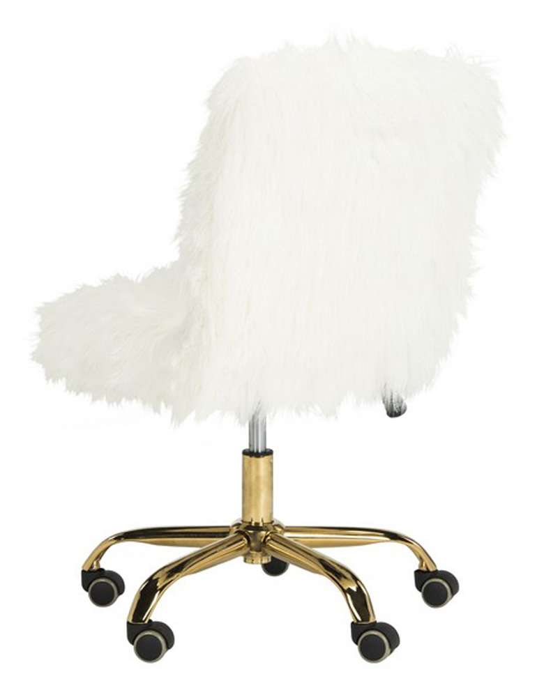 Safavieh - Whitney Swivel Office Chair - White - Gold - OCH4505B veiw 1