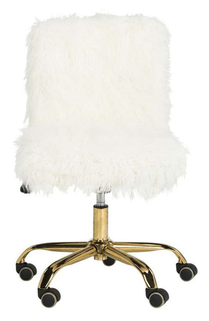 Safavieh - Whitney Swivel Office Chair - White - Gold - OCH4505B veiw 2