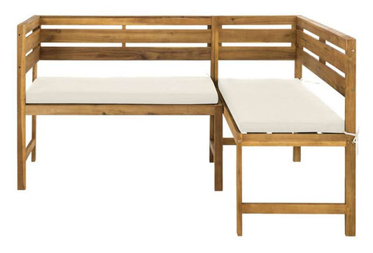 Safavieh - Wilton Balcony Corner Lounge - Teak Brown - Beige - PAT6754B veiw 1