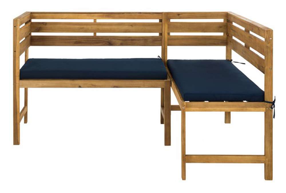 Safavieh - Wilton Balcony Corner Lounge - Natural - Navy - PAT6754A veiw 1