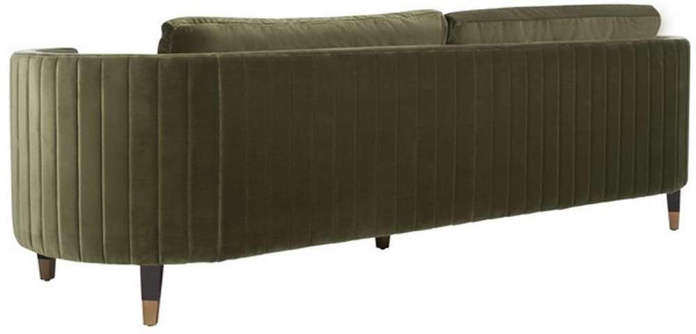 Safavieh - Winford Velvet Sofa - Olive - Black - KNT7045A veiw 2