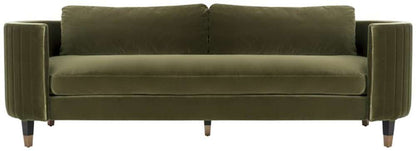Safavieh - Winford Velvet Sofa - Olive - Black - KNT7045A veiw 3