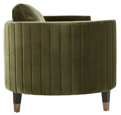 Safavieh - Winford Velvet Sofa - Olive - Black - KNT7045A veiw 5