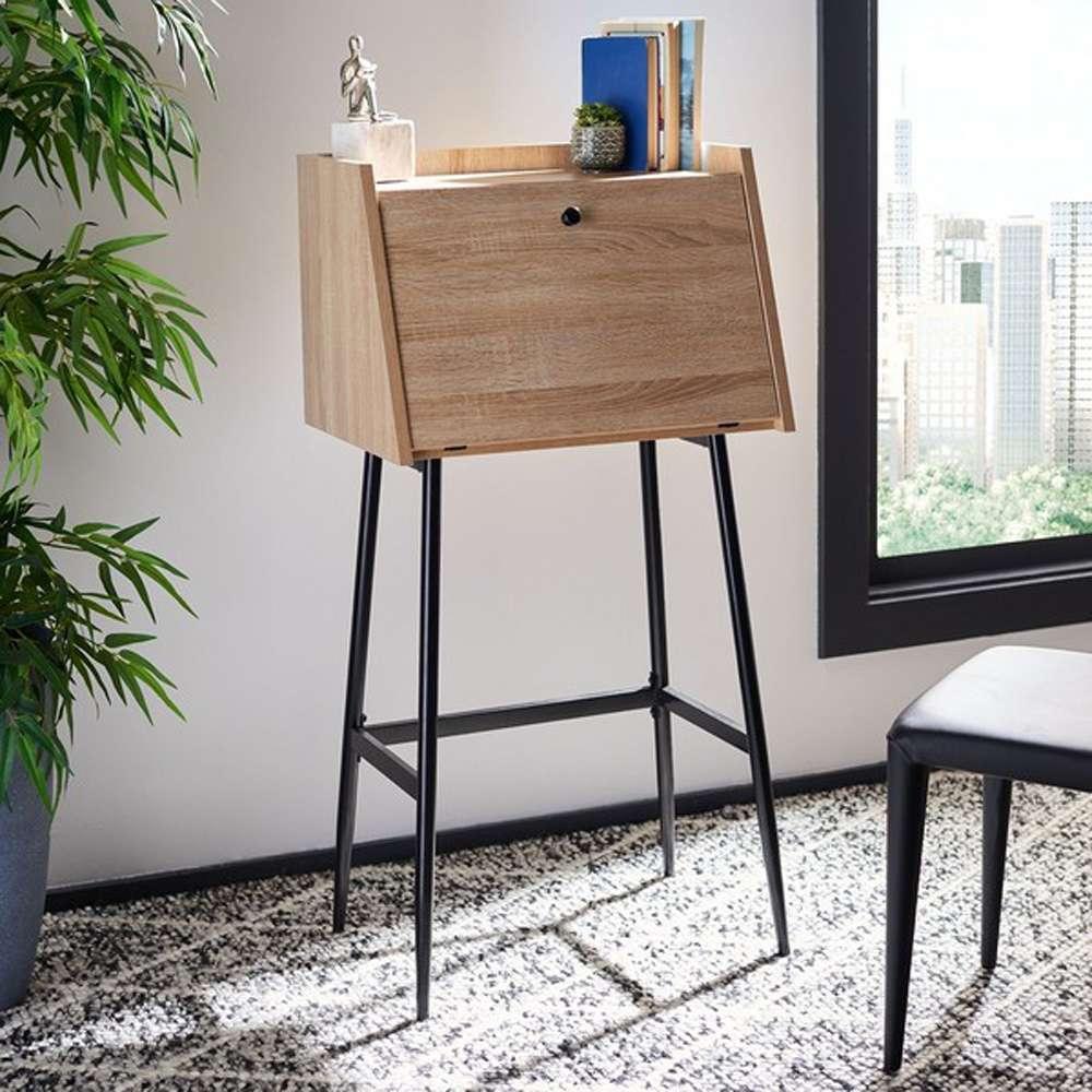 Safavieh - Xander Modern Secretary Desk - Natural - Black - DSK2203A veiw 2