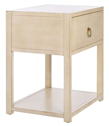 Safavieh - Yudi 1 Drw 1 Shelf Nightstand - Antique - White - NST9201B veiw 2