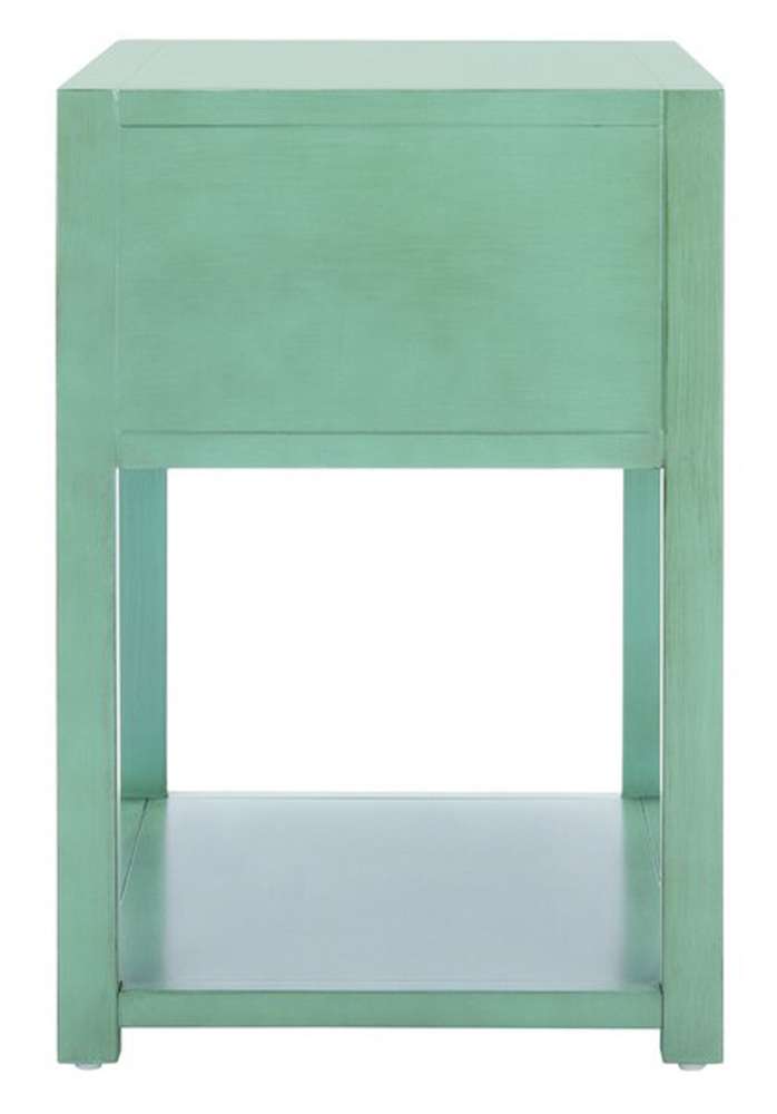 Safavieh - Yudi 1 Drw 1 Shelf Nightstand - Turquoise - NST9201C veiw 3