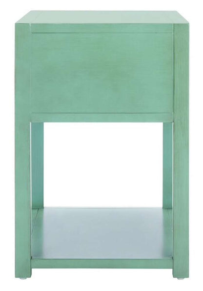 Safavieh - Yudi 1 Drw 1 Shelf Nightstand - Turquoise - NST9201C veiw 3