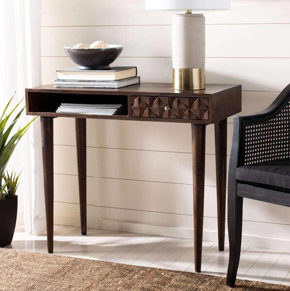Safavieh - Zinnia Desk - Walnut - DSK9000A veiw 2
