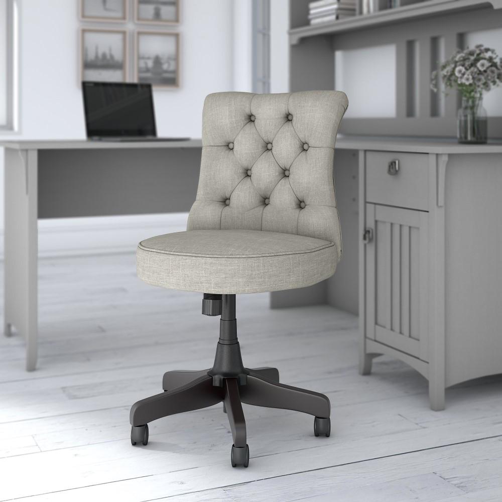 Bush Furniture - Salinas Mid Back Tufted Office Chair in Light Gray Fabric - SAL009LG veiw 2