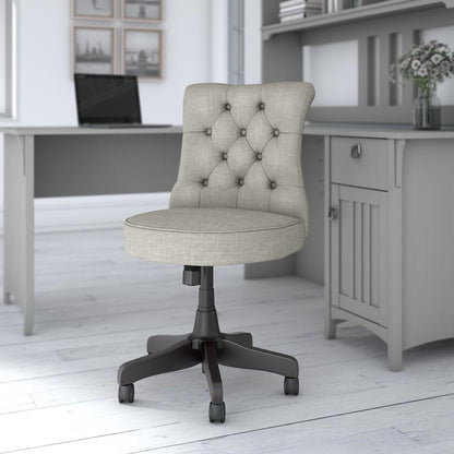 Bush Furniture - Salinas Mid Back Tufted Office Chair in Light Gray Fabric - SAL009LG veiw 2